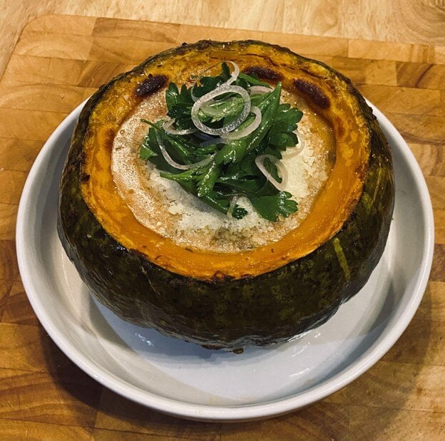 Camarão na Moranga: Shrimp in Pumpkin